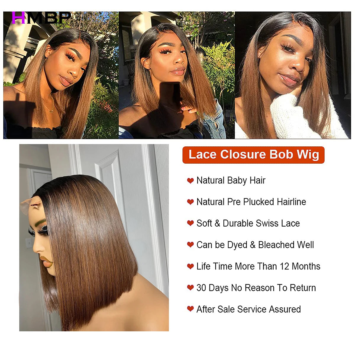 Vietnamese Bone Straight Chocolate Brown Bob Wig | Sophisticated "12A Super Double Drawn" Silhouette | Elegant 13x4 Transparent Lace Frontal | "Dignified" High-Performance 100% Human Hair for Radiant Versatile Styling Luxegan