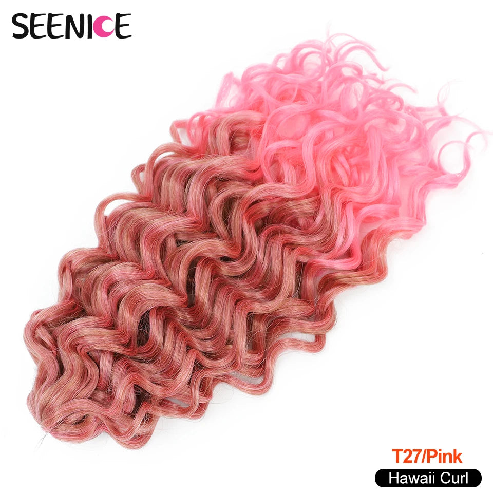 Afro Curls Deep Wavy Twist Crochet Hair Extensions – Ombre Synthetic Braiding Hair for Women - view 8