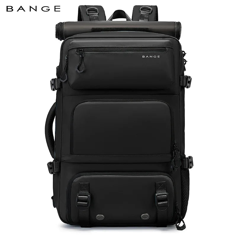 Bange Large Capacity Travel Backpack | Professional Business Bag with Dedicated Shoe Compartment | Waterproof Anti-Theft Backpack for Men & Women | 35L Multi-Functional Commuter Bag (Model BA-1810) Luxegan