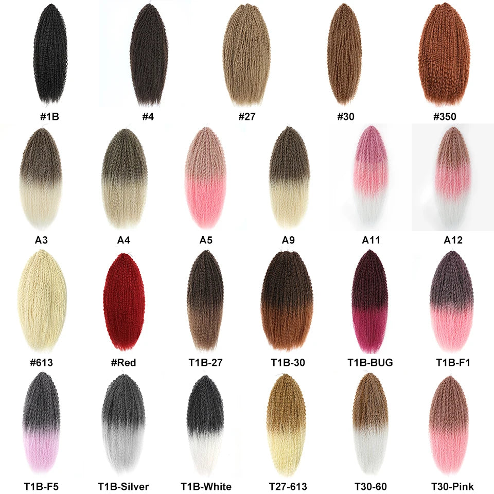 Afro Kinky Curly Crochet Braiding Hair Extensions – Ombre Synthetic Braids for Women | 20 & 28 - view 5