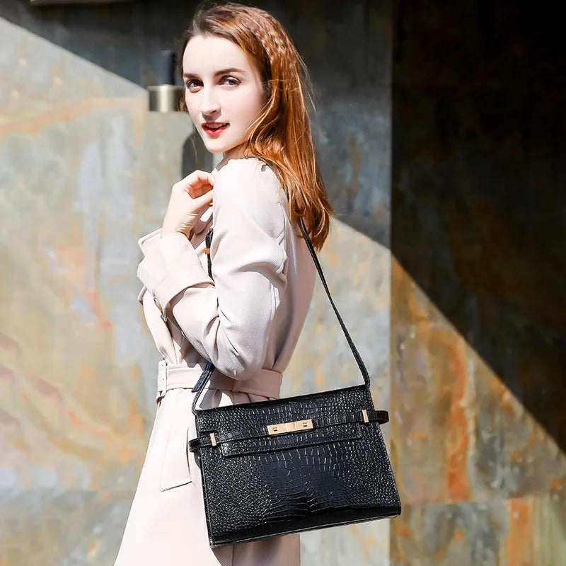 Women's Luxury Designer Handbag | Top Quality Real Leather Underarm Bag & Crossbody Bag Luxegan