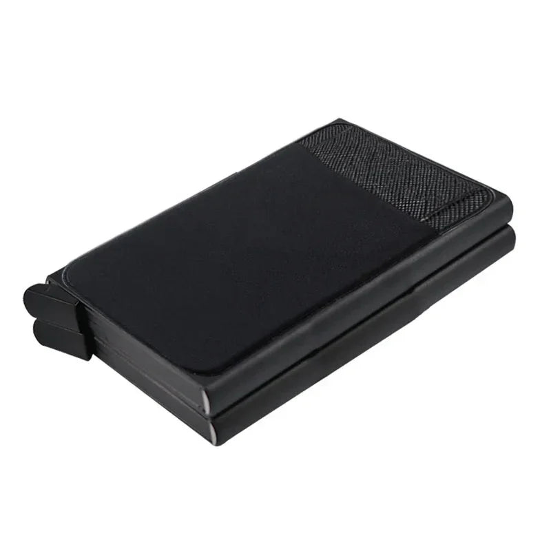 Automatic Pop Up Wallet Aluminum Double Card Case RFID Credit Card Holder Minimalist Metal Wallet Hold 12 Cards Wallet for Men