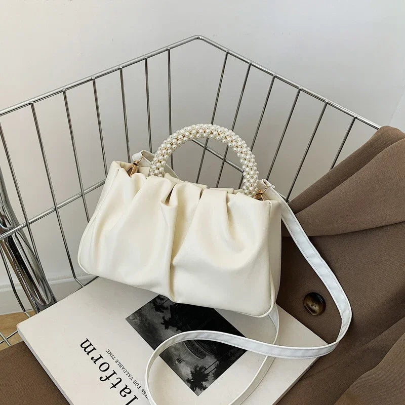 Women's Cloud Bag | New Fashionable Soft Solid-Color PU Leather Single-Shoulder & Crossbody Bag (Simple & Stylish) Luxegan