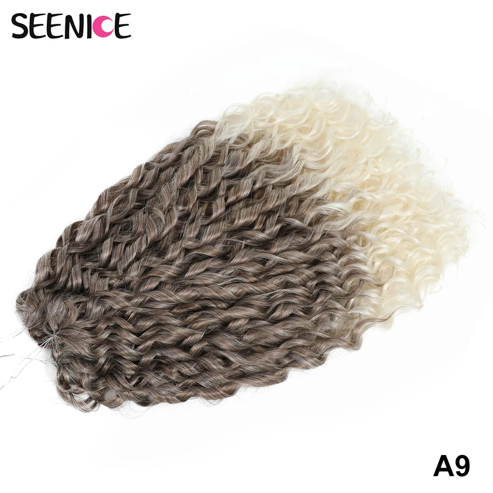 22 Inch Synthetic Water Wave Crochet Hair | Loose Deep Wave Braiding Extensions