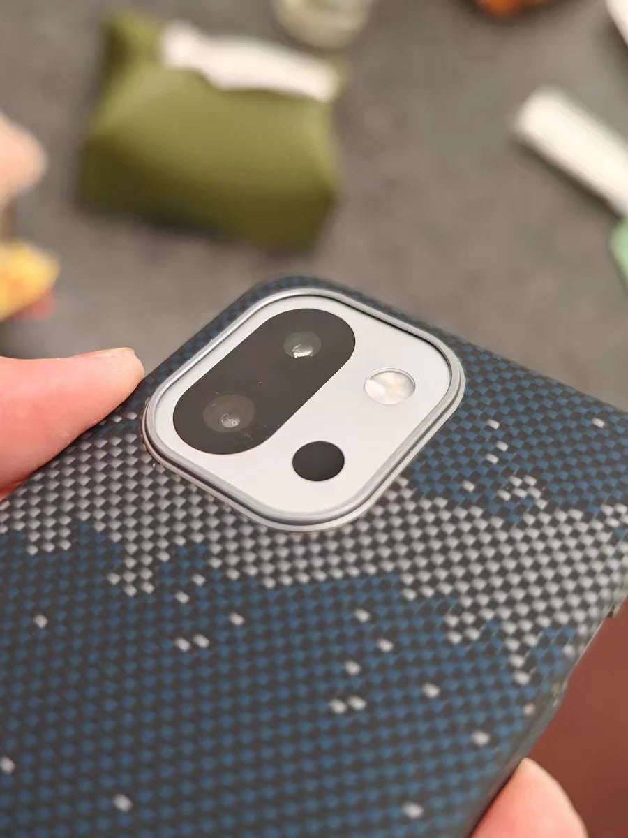 Para funda de teléfono OnePlus 15 de fibra de aramida Kevlar, carcasa dura de fibra de carbono ultradelgada y ligera, cubierta protectora magnética para negocios