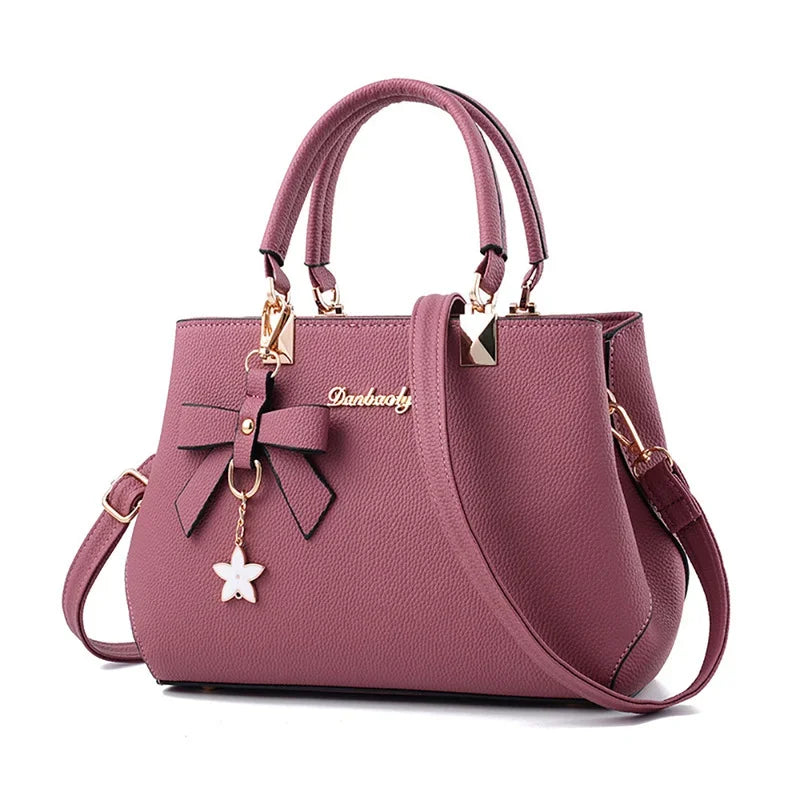 Elegant Fashion Shoulder Bag for Women | Luxury Designer Flower Handbag | Sweet Plum Bowknot Crossbody Bag | Versatile Casual Tote in 6 Vibrant Colors (Model ZWT3930) Luxegan