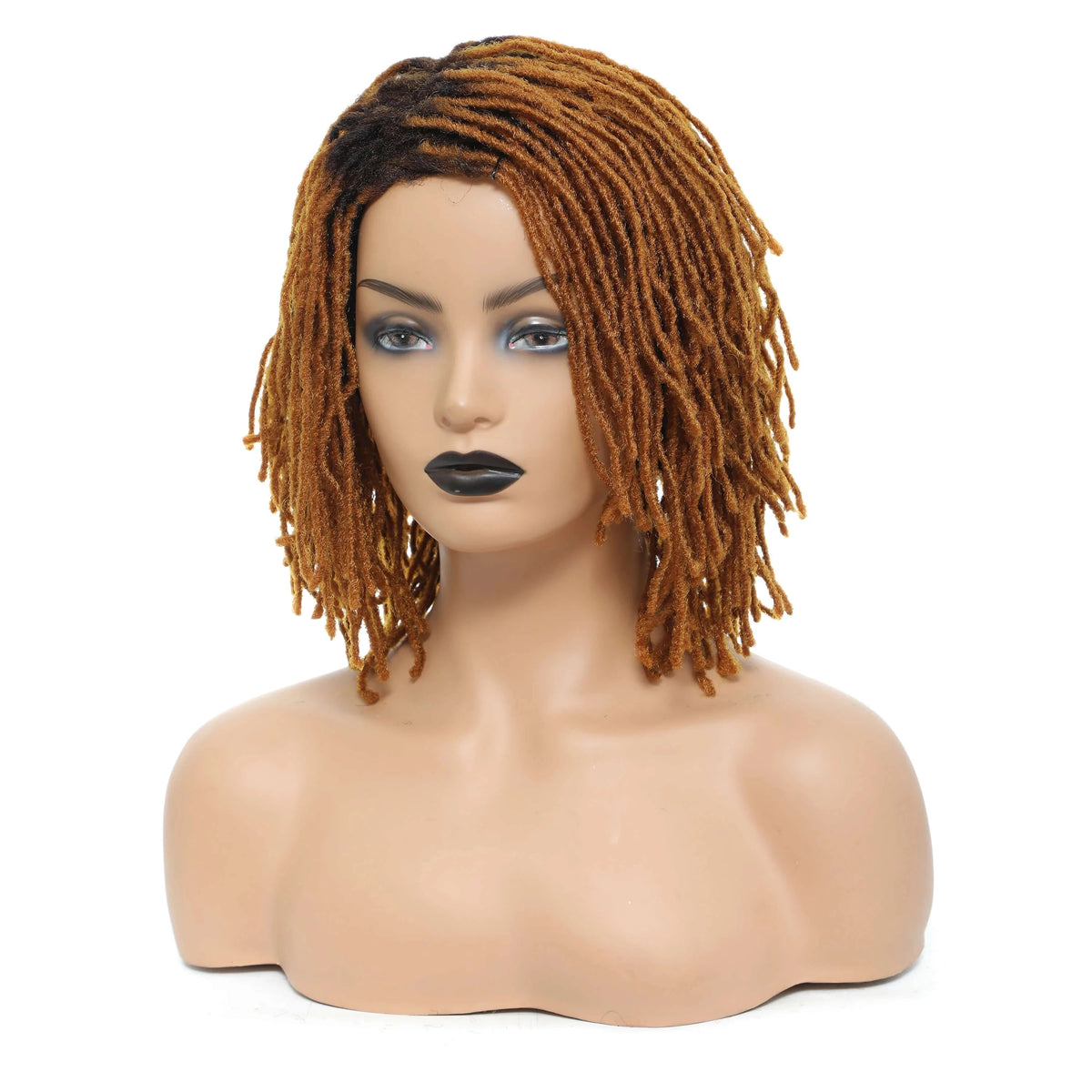 YUNRONG Dreadlock Wig For Black Women 16 inch High Temperature Fiber Dreadlock Ombre Burg Crochet Twist Hair Luxegan