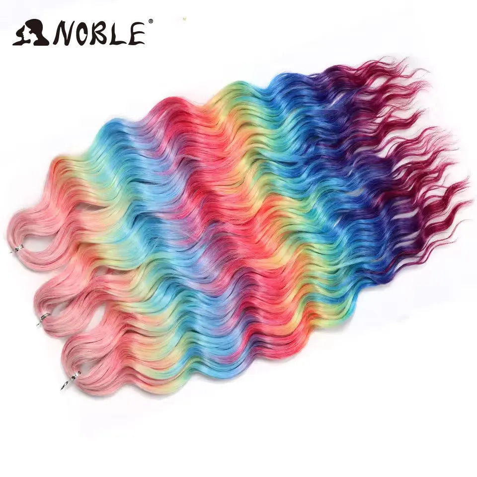 Synthetic Anna Curl Water Wave Crochet Braiding Hair – 24 Inch | 300g | 60 Strands | 88 Ombre & - view 48