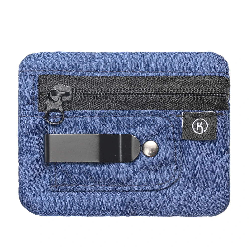 Unisex Mini Coin Purse | Simple Fabric Pouch with Zipper & Belt Clip Luxegan