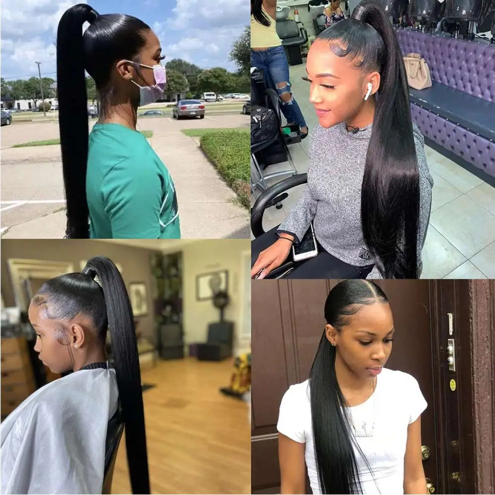 Kinky Curly Wrap-Around Ponytail | Sophisticated "100g Clip-In" Silhouette | Elegant "Natural Color" Hair Extension | "Dignified" Brazilian Remy Hair Piece for Radiant Versatile Styling Luxegan