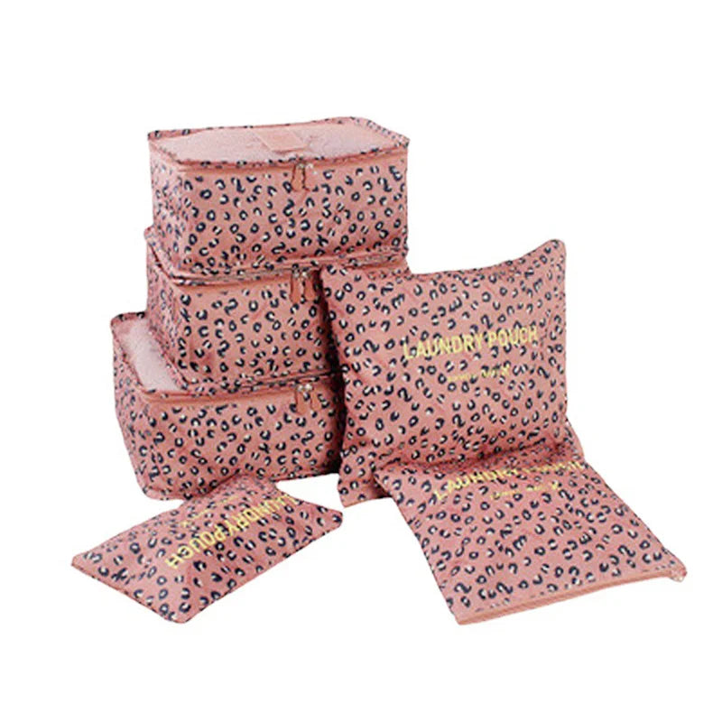 6 PCS Travel Storage Bag Set | Tidy Organizer Wardrobe Suitcase Pouch Luxegan