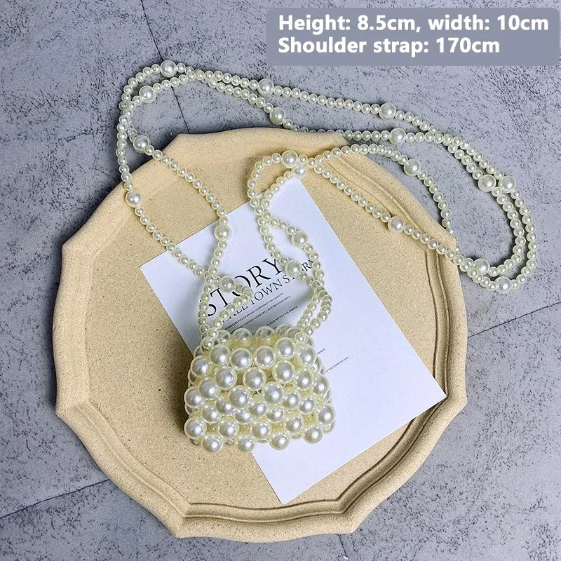 Heart Mini Bag | Cute Pearl Shoulder & Crossbody Bag Luxegan