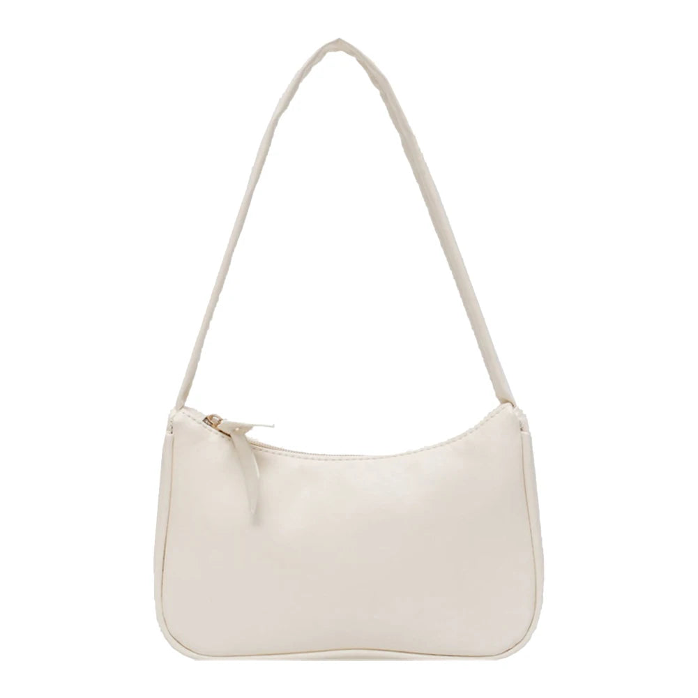 Retro Bow Handbag | Minimalist PU Leather Square Shoulder Bag Luxegan