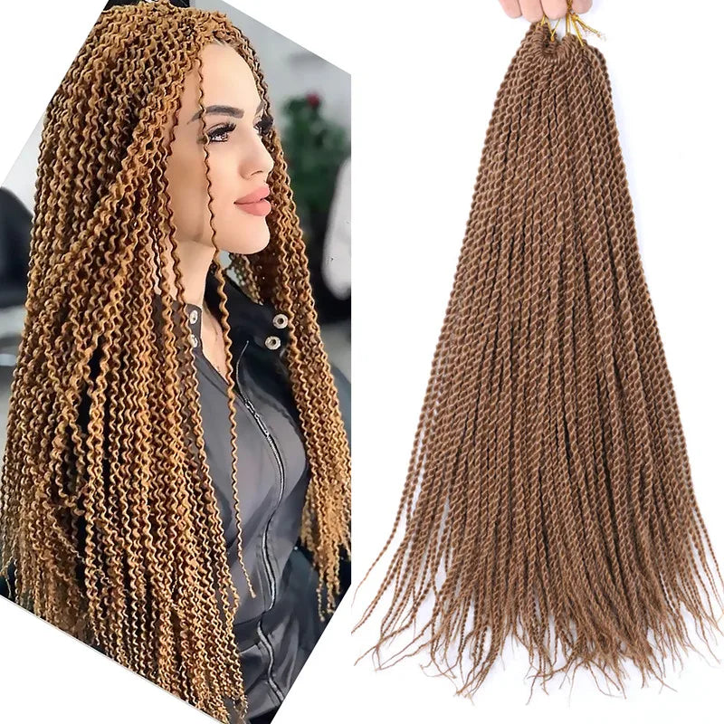 Full Star Senegalese Twist Crochet Braids | 30 Strands/Pack | Ombre Colors Luxegan