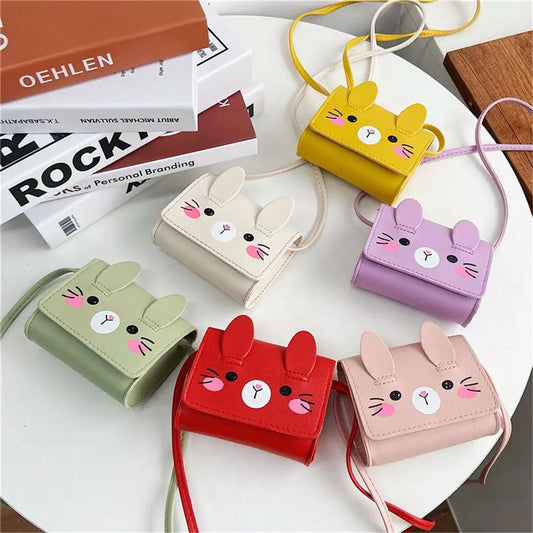 Children's Accessories Small Shoulder Bag | Cute Rabbit Baby Girls Small Crossbody Bags & Cartoon Kids Boys Mini Coin Purse Handbags Luxegan