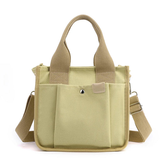 Large Capacity Canvas Handbag | Durable Handle Functional Design | Daily Use Work Travel Shopping Tote Luxegan