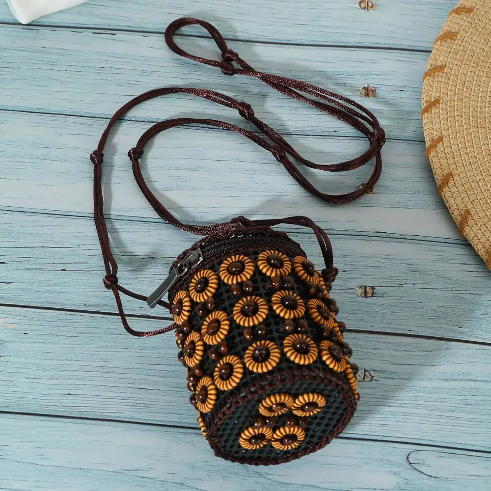 Soft TPU Ethnic Style Tote Bag | Large Capacity Handmade Weave Coconut Shell Bag Luxegan