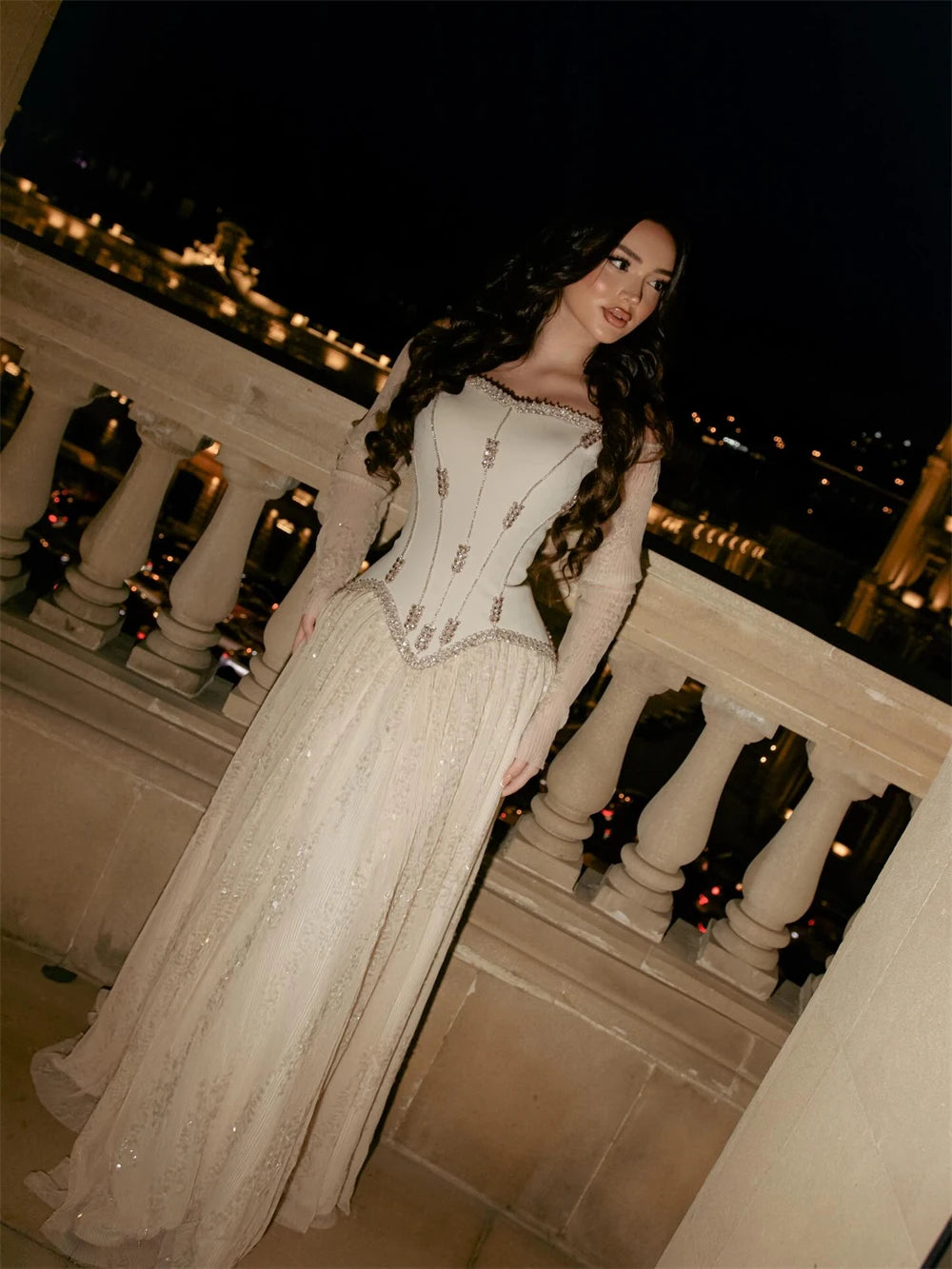 Contessa Custom Off Shoulder Corset Prom Dress Beading Chic Robes De Soirée Romantic Gala Floor Length Formal Evening Gowns 2026