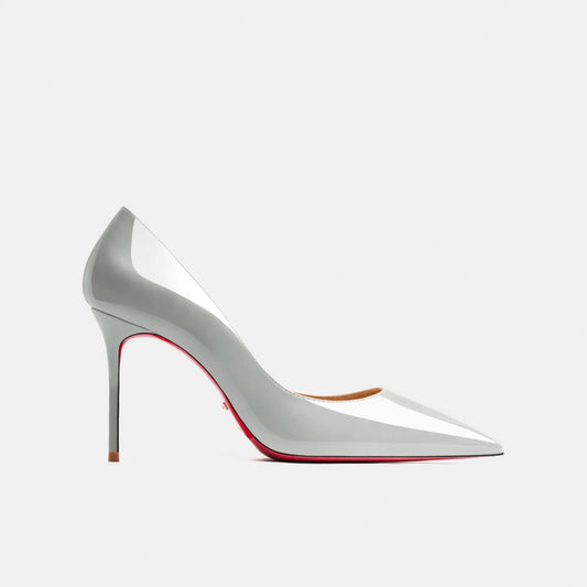 Designer Luxury Brand Stilettos | Sophisticated Red-Bottom Patent Leather Pumps | Elegant "Handmade Classics" Silhouette | "Dignified" Sexy Pointed Toe Party Shoes for Radiant Versatile Styling Luxegan