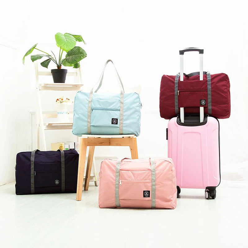 New Nylon Foldable Travel Bags | Unisex Large Capacity Shoulder Bag & Waterproof Handbag Luxegan