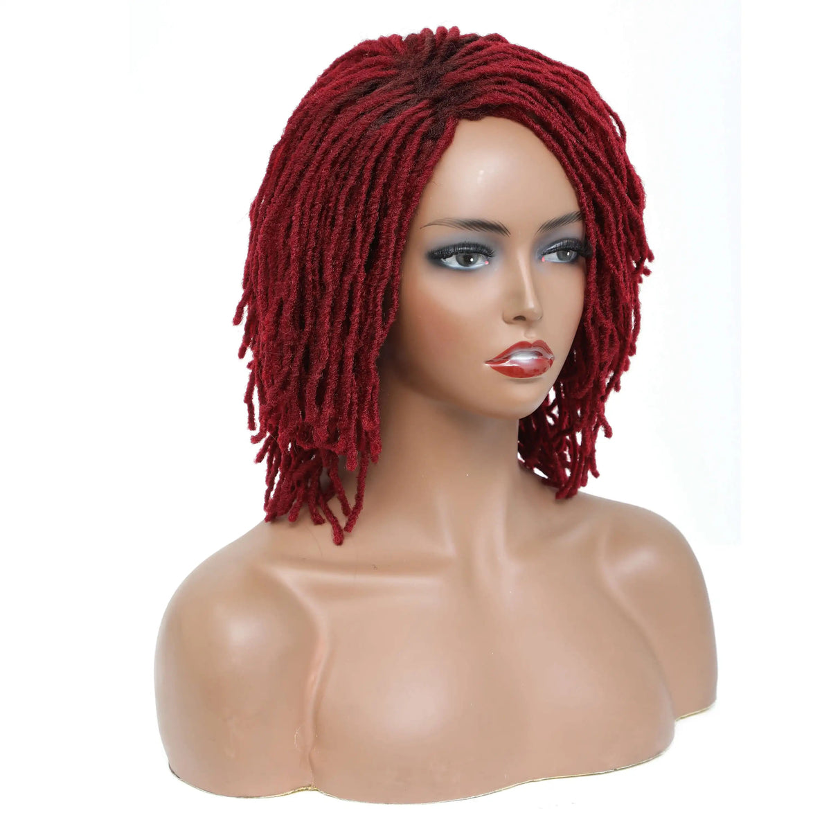 YUNRONG Dreadlock Wig For Black Women 16 inch High Temperature Fiber Dreadlock Ombre Burg Crochet Twist Hair Luxegan