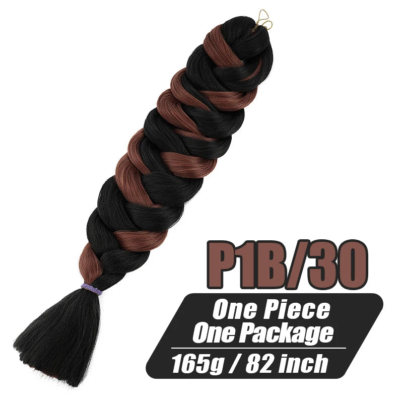 82-Inch XP Crochet Jumbo Braiding Hair – Pre-Stretched Kanekalon | Kinky Straight | 30 Colors | 1 - view 25