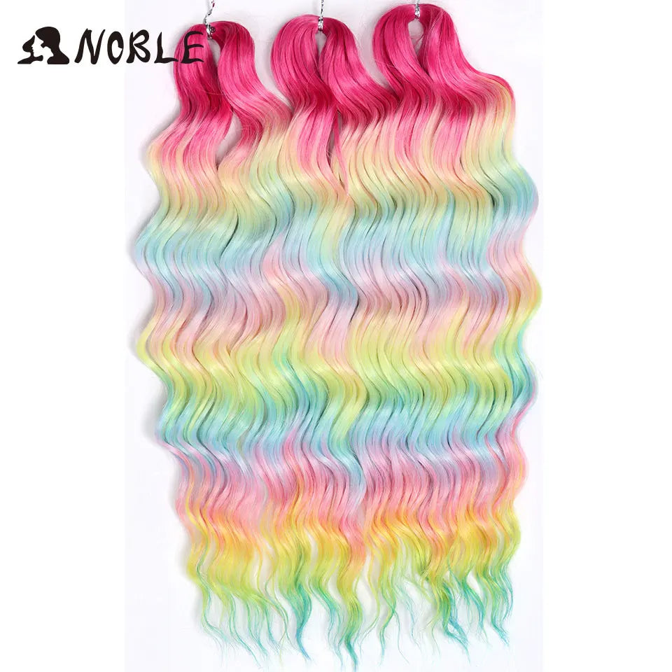 Synthetic Anna Curl Water Wave Crochet Braiding Hair – 24 Inch | 300g | 60 Strands | 88 Ombre & - view 20