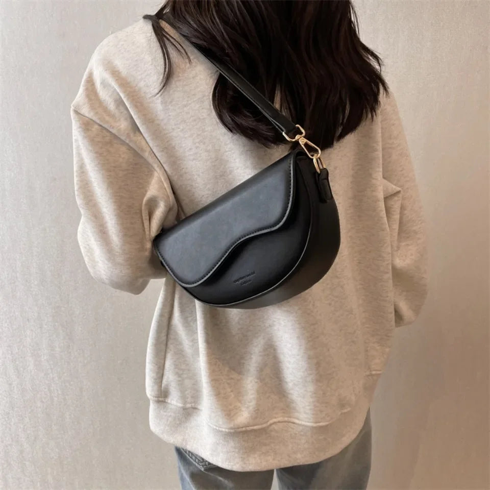 Genuine Soft PU Leather Handbags for Women | Vintage Shoulder Tote Bag & Large Capacity Purse