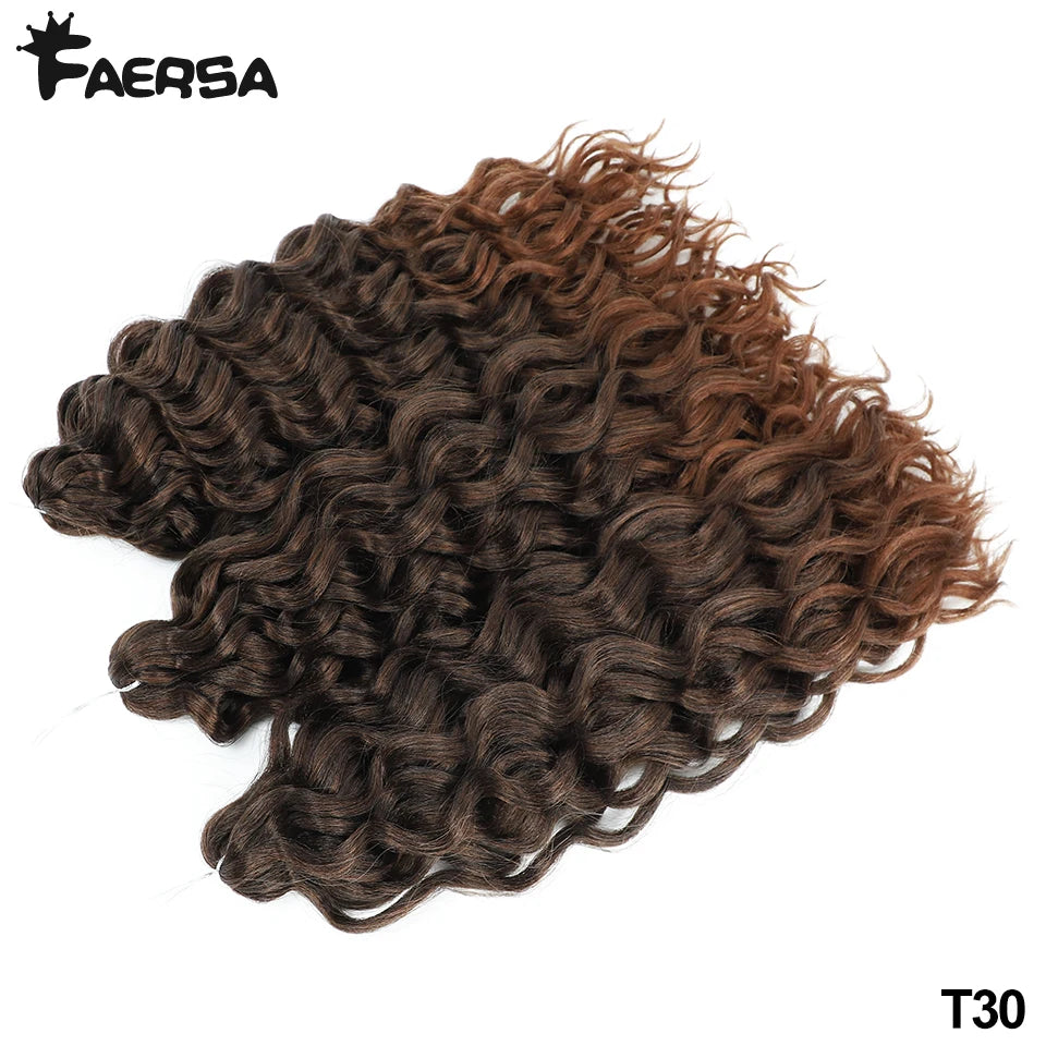 Deep Wavy Crochet Braiding Hair | Body Wave Synthetic Curly Hair Extensions 18" & 24"