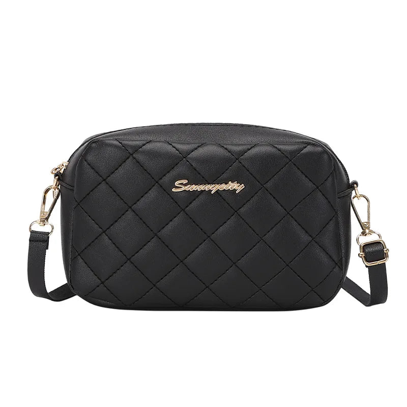 Small Messenger Bag for Women | Trendy Lingge Embroidery & Chain Crossbody Purse Luxegan