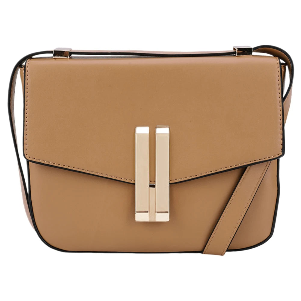 Trendy Women's Small Tote Bag | Large Capacity PU Square Shoulder Bag | Adjustable Strap Hasp Closure for Party & Vacation Luxegan