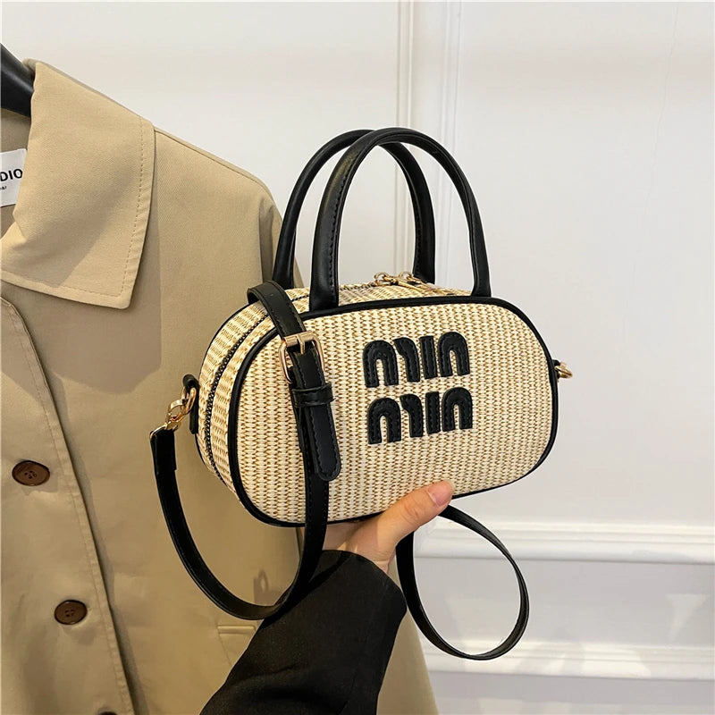 Soft Woven Summer Straw Crossbody | Cute Designer Purse Luxegan