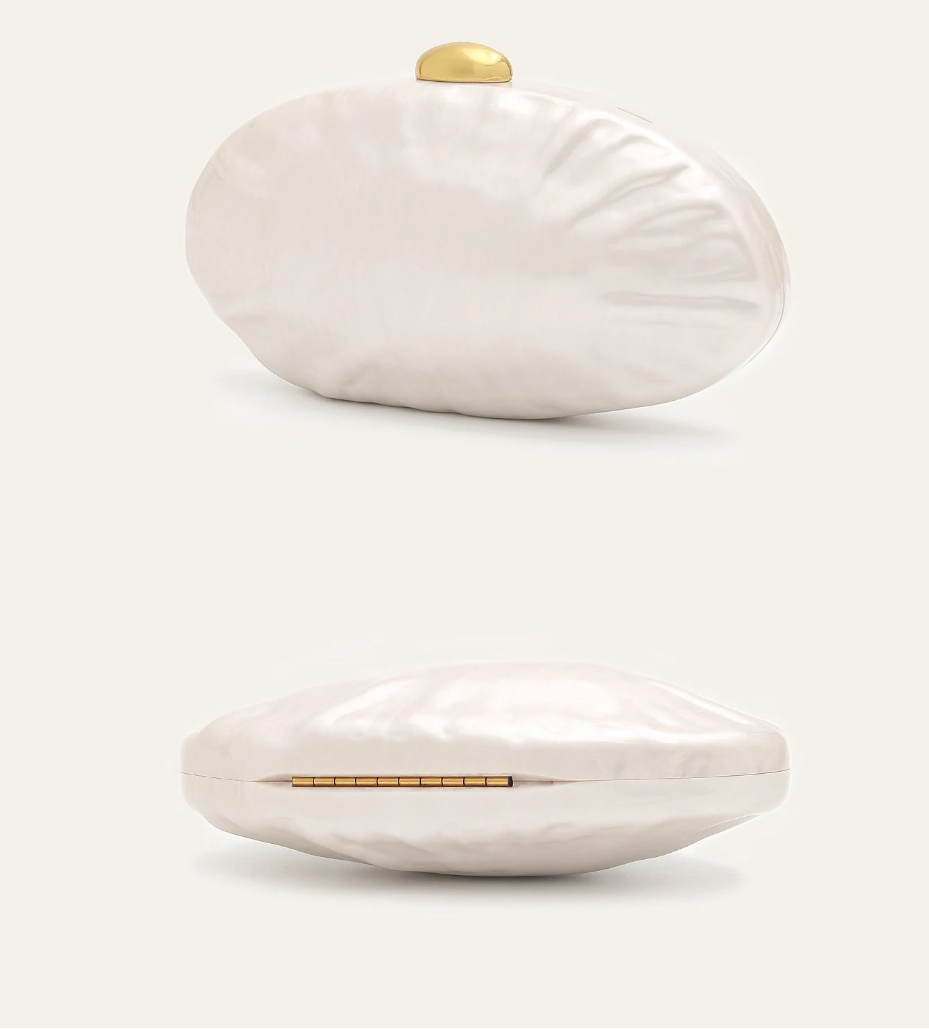 Acrylic Shell Minaudiere | Hard Elegant Long Chain Clutch Luxegan