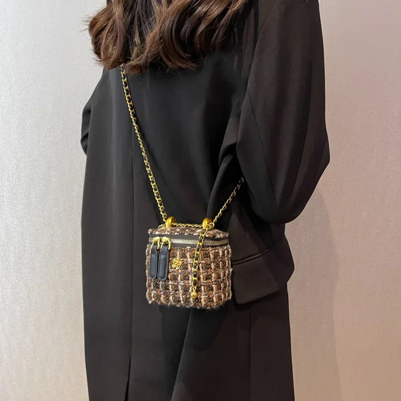 Women's Shoulder Bags | Popular Niche Crossbody Bag & Wool Chain Small Square Bag Luxegan