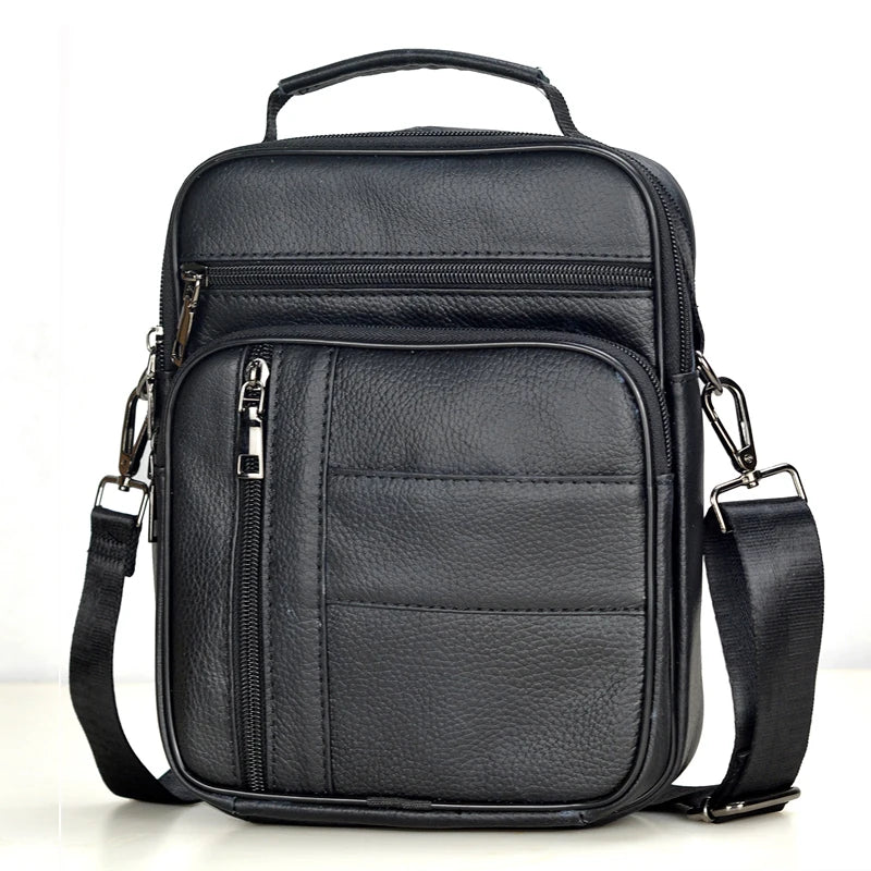 Hot Fashion Men's Genuine Leather Messenger Bag | Luxury Brand Soft Crossbody for Mini Pad & Shoulder Use Luxegan