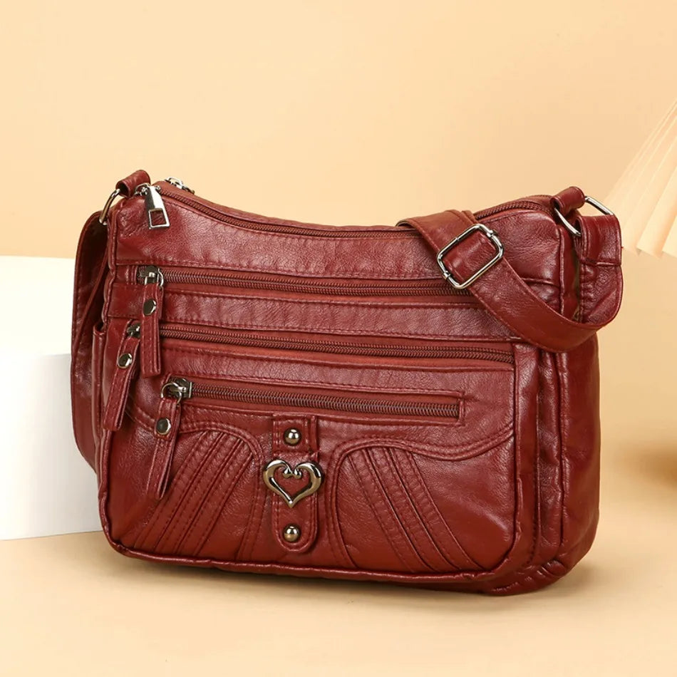 Messenger Sling Bag for Men | PU Small Zipper Crossbody Pouch Luxegan