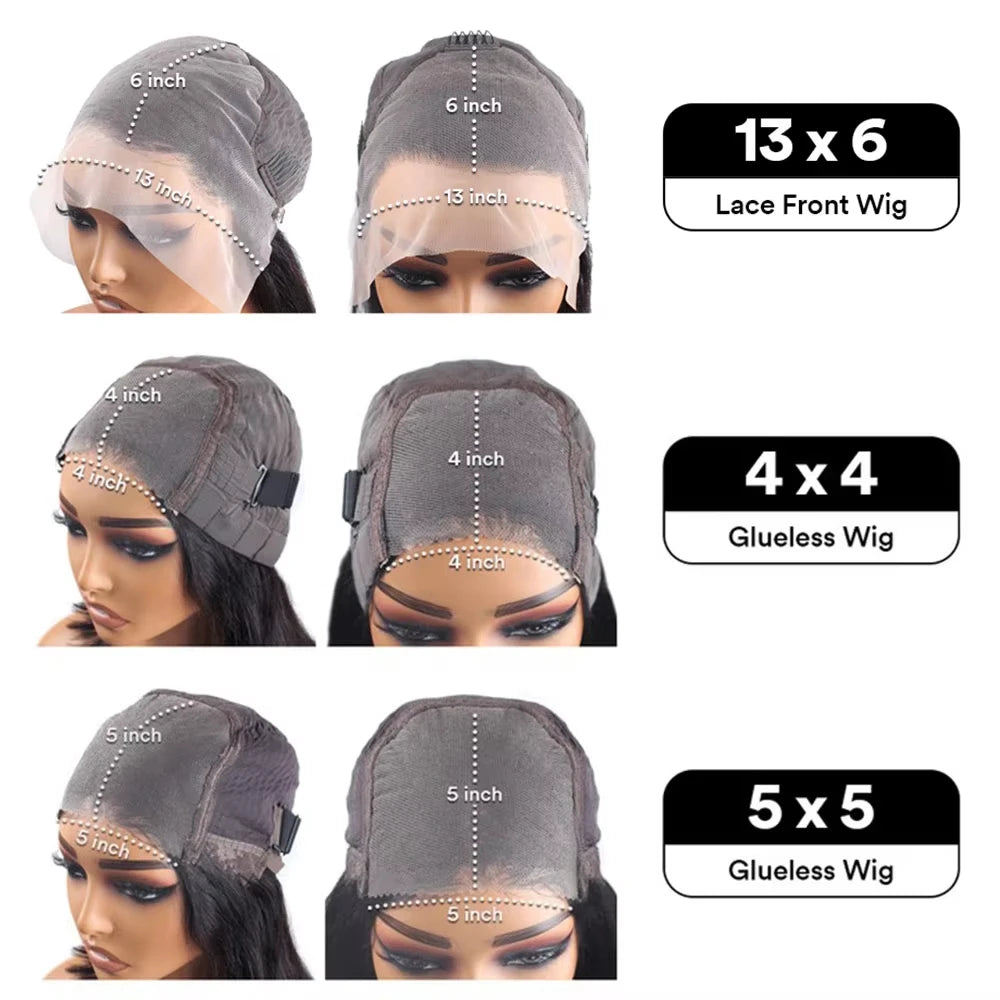 40-Inch Deep Wave HD Lace Frontal Wig | 250% Density Brazilian Remy Human Hair Wig | 13x4 / 13x6 Transparent Swiss Lace Frontal Deep Curly Wig for Women Luxegan
