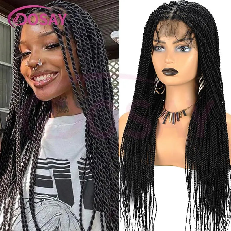 26-36 Inch Senegalese Twist Knotless Wig | Full Lace | Faux Locs