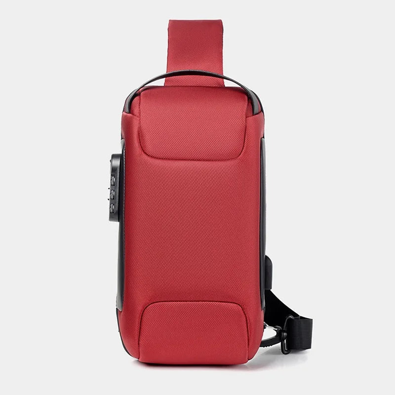 Men's USB Charging Crossbody Chest Pack | Anti-Theft Waterproof Bag