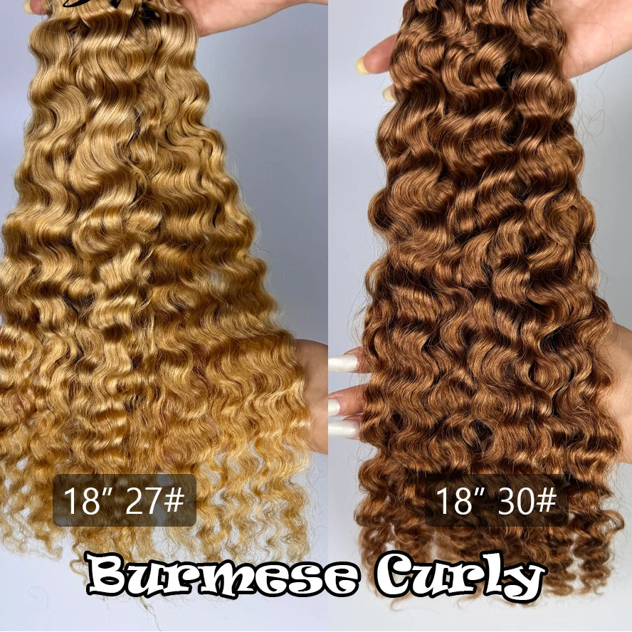Curly Feather Crochet Human Hair Extensions | 12–30 Inch Luxegan