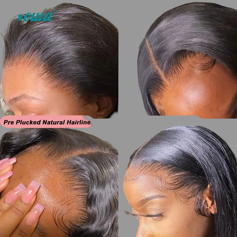 13x6 HD Straight Wig | Sophisticated "Melt Skins" Transparent Lace Frontal | Elegant "Glueless" Brazilian Human Hair | "Dignified" 26+ Inch Pre-Plucked Remy Wig for Radiant Versatile Styling Luxegan