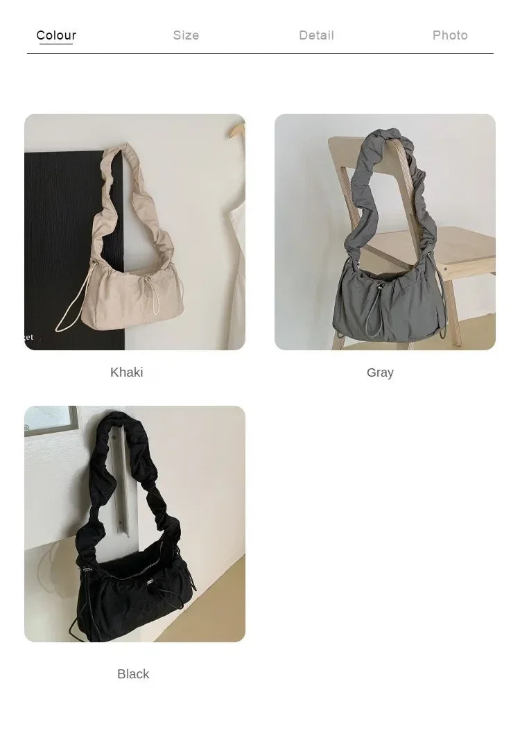 Simple Fashion Fold Shoulder Bag | Vintage Casual Designer Underarm Crossbody Bag (New Luxury Handbags) Luxegan