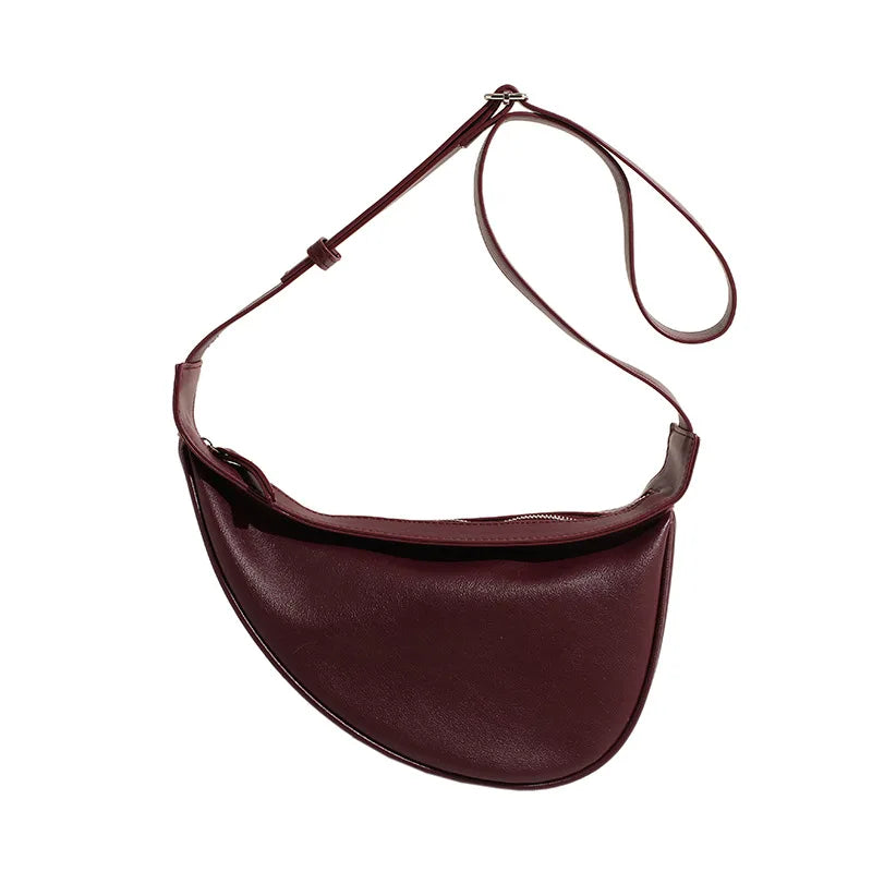 Sewing Thread Saddle Bag | High Capacity PU Shoulder Handbag Luxegan