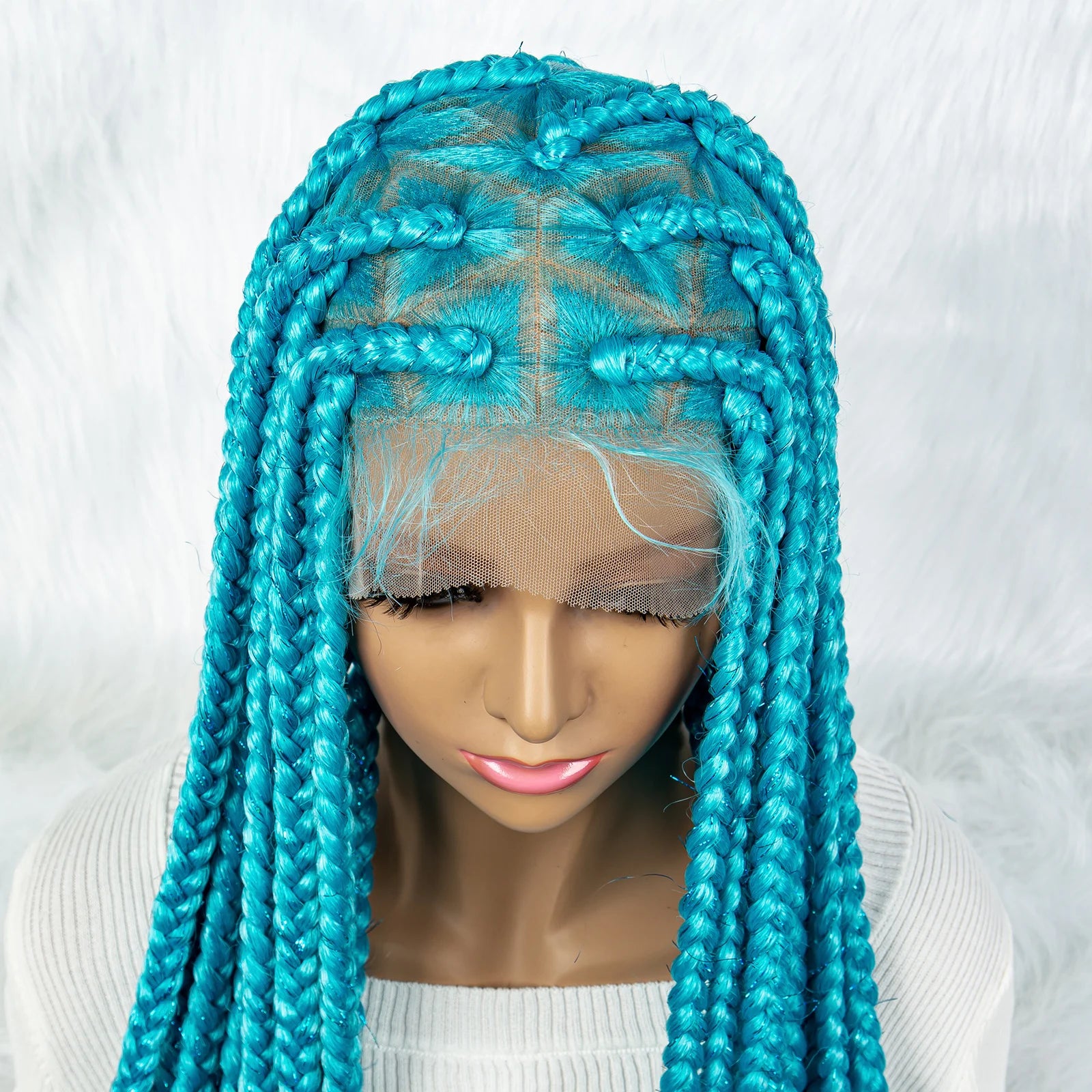 KIMA Colorful Braided Wig | Full Lace | Butterfly Locs & Dreadlocks Options Luxegan
