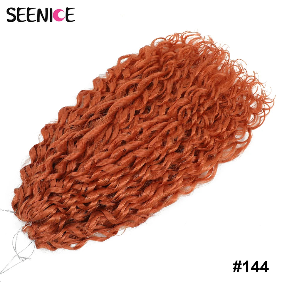 22 Inch Synthetic Water Wave Crochet Hair | Loose Deep Wave Braiding Extensions