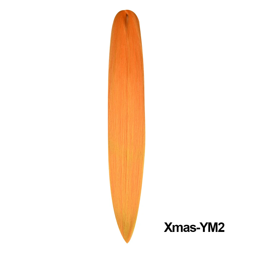 Christmas Kanekalon Jumbo Braid Hair Extensions | Yaki Straight | 1 Strand