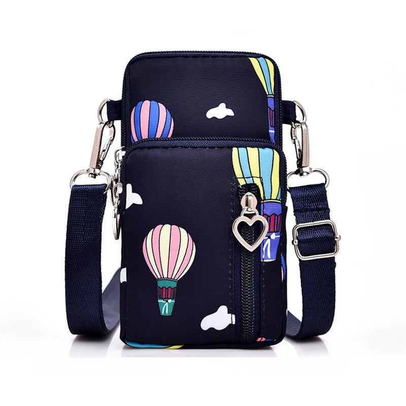 Waterproof Mobile Phone Bag | Sophisticated Mini Oxford Crossbody Purse | Elegant Multi-Layer Zipper Travel Bag | "Dignified" Soft Nylon Bag for Versatile Outdoor Styling Luxegan