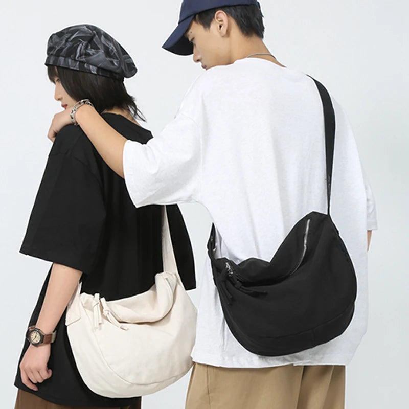 Fashionable Large Capacity Canvas Dumpling Shoulder Bag | Retro Casual Versatile Square Tote (Unisex) Luxegan