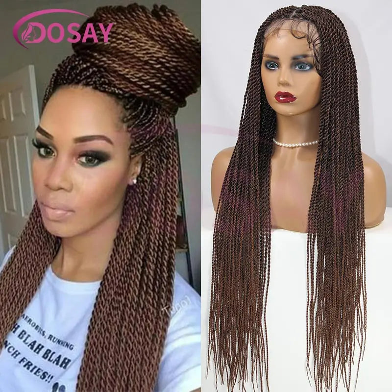 26-36 Inch Senegalese Twist Knotless Wig | Full Lace | Faux Locs