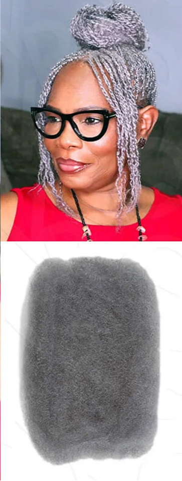 Rebecca Afro Kinky Bulk Human Hair for Braiding | Remy Virgin Brazilian Extensions (Multi-Color) Luxegan